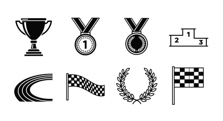 Unleash The Competitive Spirit Championship Trophies and Medals Racing to Victory Celebrating Winning