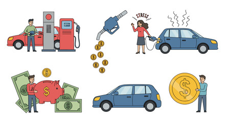 Gas and Fuel Efficient Vehicles and Saving Money Tips While Driving Car
