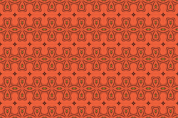 Seamless Tile Fabric Wallpaper Texture Art Visual Decoration Luxury Symmetric Digital Template Geometric Graphic Textile Shape Cloth Interior Design Perspective Endless Fashion Background Pattern.