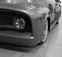 closeup bumper of a vintage truck