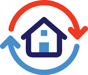 Obraz premium Home Swap illustration vector design
