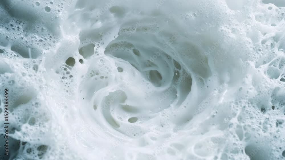 Poster a close-up view of the foamy ocean surface, perfect for uses where texture and detail are important