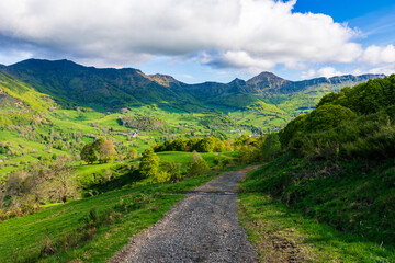 Fototapeta premium Summit of Puy Mary in the Cantal mountains from a hiking trail through the forest of Mandailles-Saint-Julien