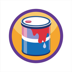 Modern Paint Logo Icon in Vector Style