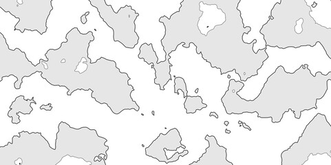 Area map of look like somewhere in the world, black line of grey shade detailed vector outline map of isolated on white background, map of an area with outline and line land texture effect.