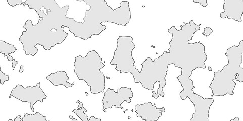 Area map of look like somewhere in the world, black line of grey shade detailed vector outline map of isolated on white background, map of an area with outline and line land texture effect.