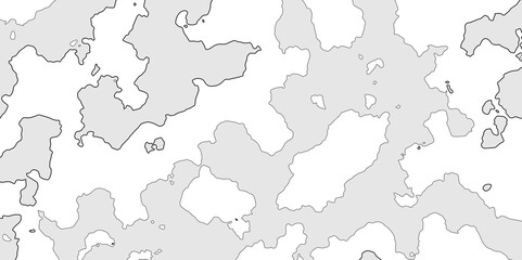 Area map of look like somewhere in the world, black line of grey shade detailed vector outline map of isolated on white background, map of an area with outline and line land texture effect.