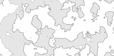 Area map of look like somewhere in the world, black line of grey shade detailed vector outline map of isolated on white background, map of an area with outline and line land texture effect.