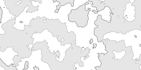 Area map of look like somewhere in the world, black line of grey shade detailed vector outline map of isolated on white background, map of an area with outline and line land texture effect.