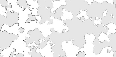 Area map of look like somewhere in the world, black line of grey shade detailed vector outline map of isolated on white background, map of an area with outline and line land texture effect.