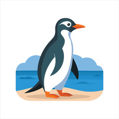 Pygoscelis Papua Penguin Silhouette Illustration