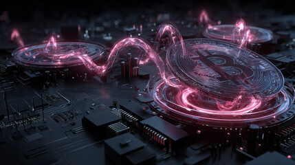2025 business concept, businessman or engineer Show the trend of driving digital currency to develop online business.	