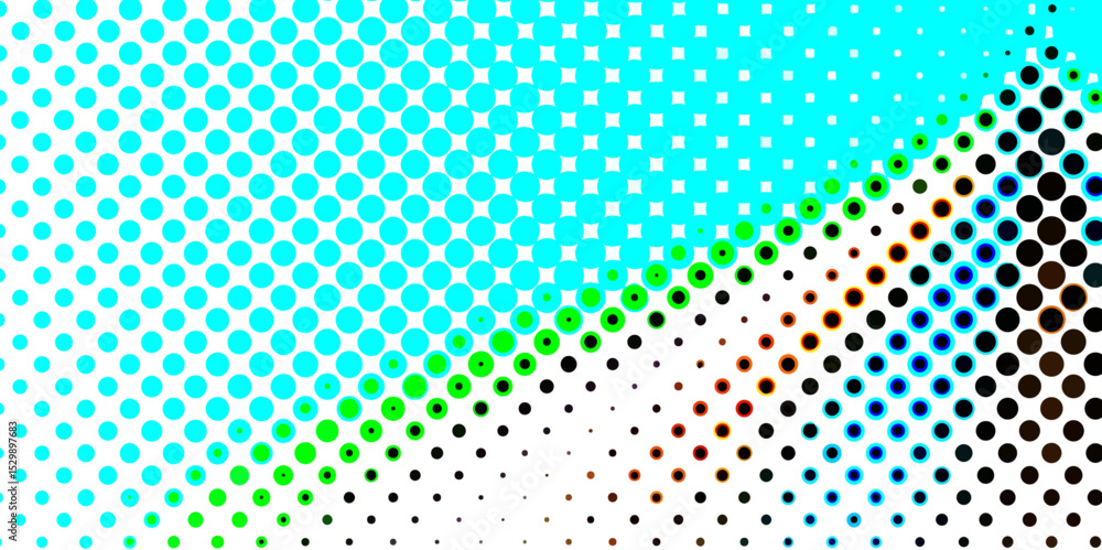 Aufkleber multicolor of seamless circle monochrome texture pop art overlay dotted halftone background, trendy 