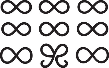 Infinity Loop Icon – Editable Vector, Flat Style Eternal Symbol