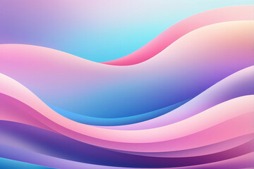 Fototapeta premium Colorful Abstract Gradient Waves Background – 3D Fluid Shapes in Pastel Pink, Blue, Purple – Modern Vibrant Digital Art for Wallpaper, Design, and Branding
