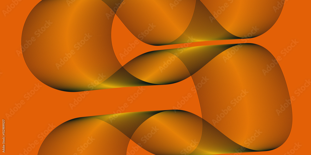 Poster Abstract color flowing wave with stylized blended line art background, violet and red orange color effect modern and futuristic glowing line geometric curve shape with blend effect texture background.