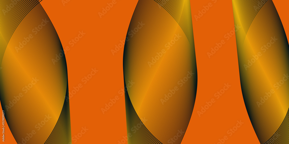 Poster Abstract color flowing wave with stylized blended line art background, violet and red orange color effect modern and futuristic glowing line geometric curve shape with blend effect texture background.
