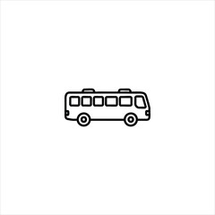 Public Bus Side Profile Line Icon