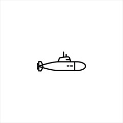 Submarine Profile Outline Vector Icon