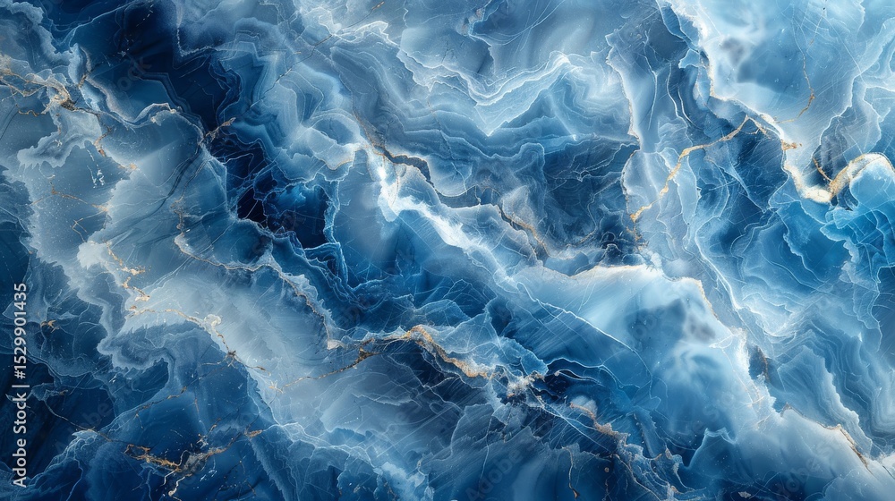 Poster a stunning blue marble texture features intricate flowing designs and soft gradients, representing e