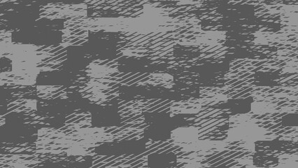 Monochrome Digital Camo: Repeating Gray Pixel Pattern