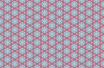 Seamless Cloth Luxury Tile Shape Decoration Template Graphic Digital Endless Symmetric Background Fabric Texture Perspective Fashion Wallpaper Visual Art Interior Design Geometric Textile Pattern.