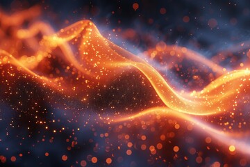 Fototapeta premium An abstract representation of flowing light patterns, embodying energy, motion, and vibrant colors, inviting viewers into a dynamic dance of creativity and imagination.