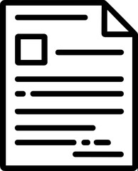 Blank document page with lines and corner fold for note taking  
