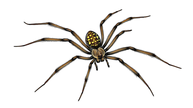 spider isolated on white background