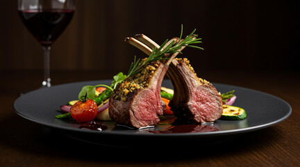 lamb chops with vegetables