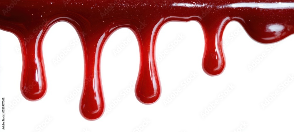 Poster the red paint drips creating a glossy abstract art effect