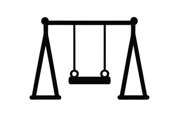 baby swing vector icon