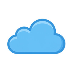 A charming blue cloud design perfect for websites apps and branding projects offering a simple yet effective weather icon or logo element