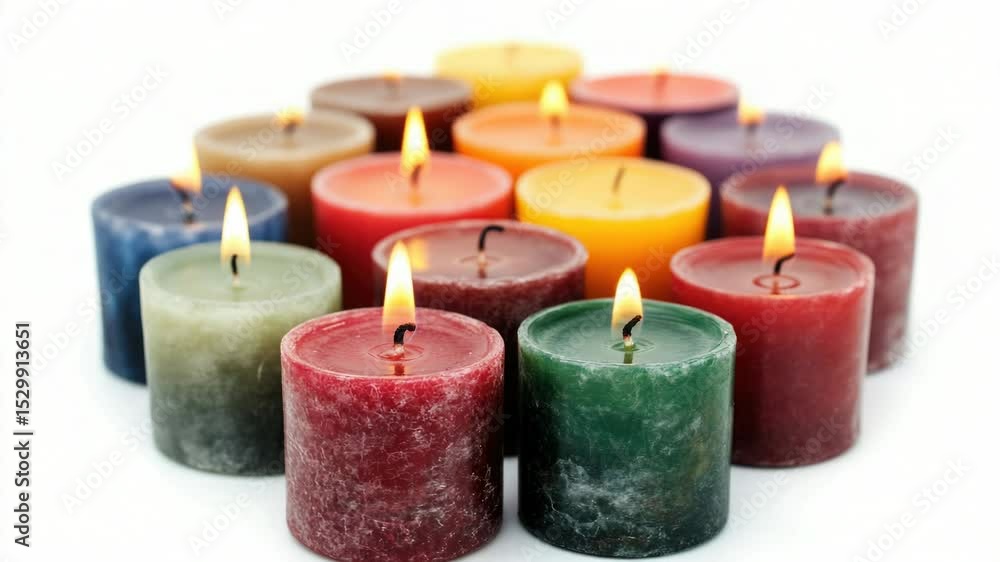 Poster A group of candles arranged in a circular pattern