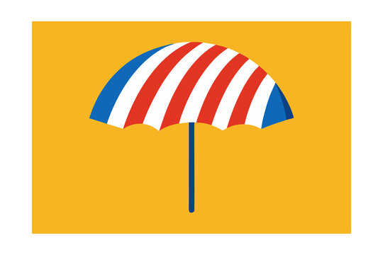 colorful beach umbrella vector