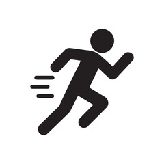 Running Person Icon: A Simple Vector Graphic of a Person in Motion