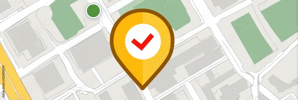 Poster Network Error Symbol Indicates Connectivity Issues on Map Interface in Urban Area During Daylight Hours