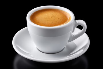 Fototapeta premium Classic white porcelain espresso cup and saucer set