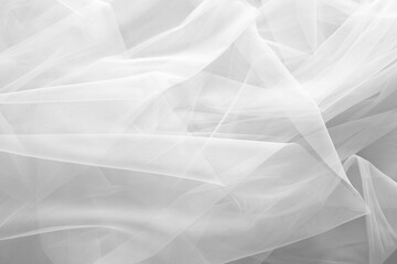 Obraz premium Texture of white fabric as background, top view