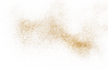 Sand scattered flying, isolated on white background