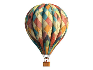 Fototapeta premium Colorful hot air balloon with geometric pattern.