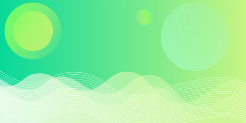 Obraz premium Light yellow and green abstract geometric background with gradient colors and circular shapes. Perfect for modern designs, posters, banners, wallpapers, and digital projects.