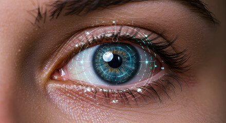 close up of female eye