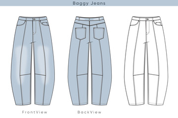 Baggy Tapered Jeans