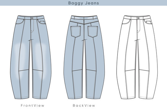 Baggy Tapered Jeans