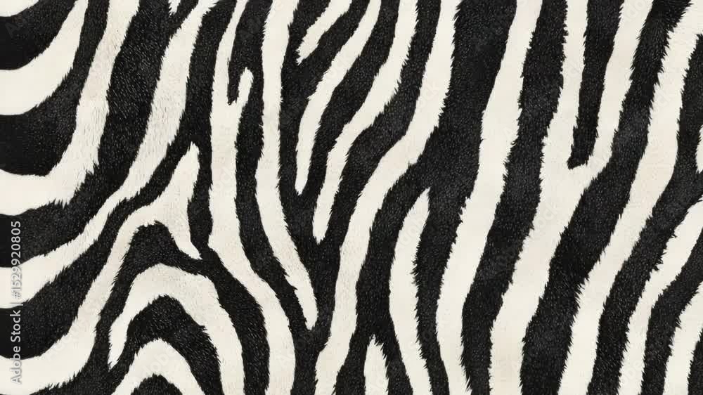 Poster close-up view of zebra's striped skin texture, suitable for design and illustration projects