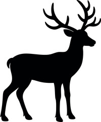 Obraz premium A deer vector silhouette 