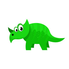 Obraz premium Cute triceratops - vector illustration