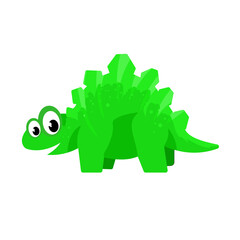 Cute stegosaurus - vector illustration