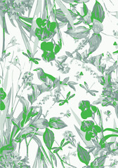Flower Seamless Pattern , Floral Seamless Pattern.